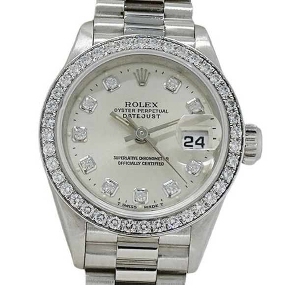 Rolex Datejust 69136G S watch ladies 10P bezel diamond automatic winding AT P... - Picture 2 of 16